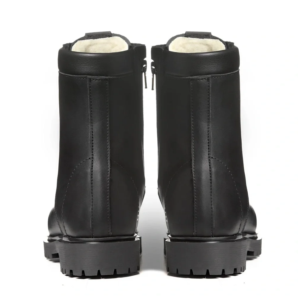 Anfibio Kiara Leather Wool-Lined Winter Boots Size 9 - Picture 4 of 12